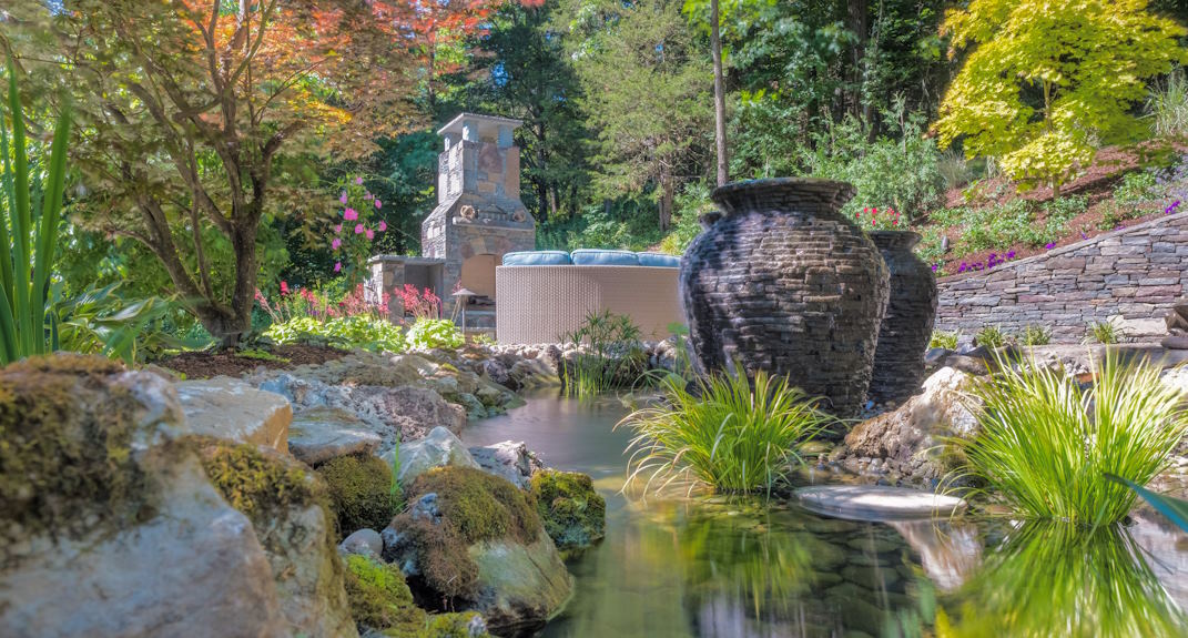 backyard waterfall